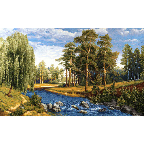 Гобеленовое полотно панно Водные пороги 70х130 Декарт