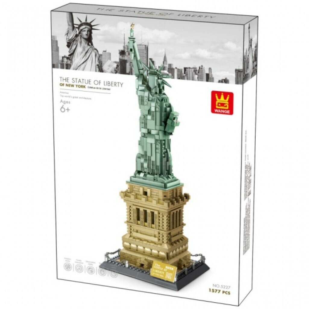 Конструктор Архитектура мира, Америка, Нью-Йорк, Статуя Свободы, 1577 шт.