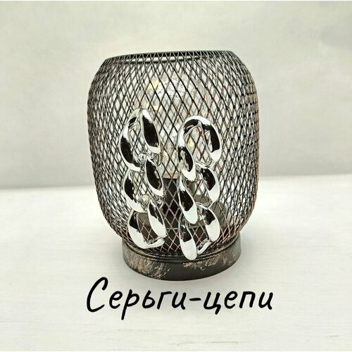 Серьги , серебряный