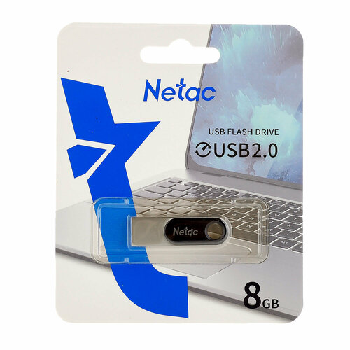 Флешка 8GB USB 2.0 Netac U278, черный