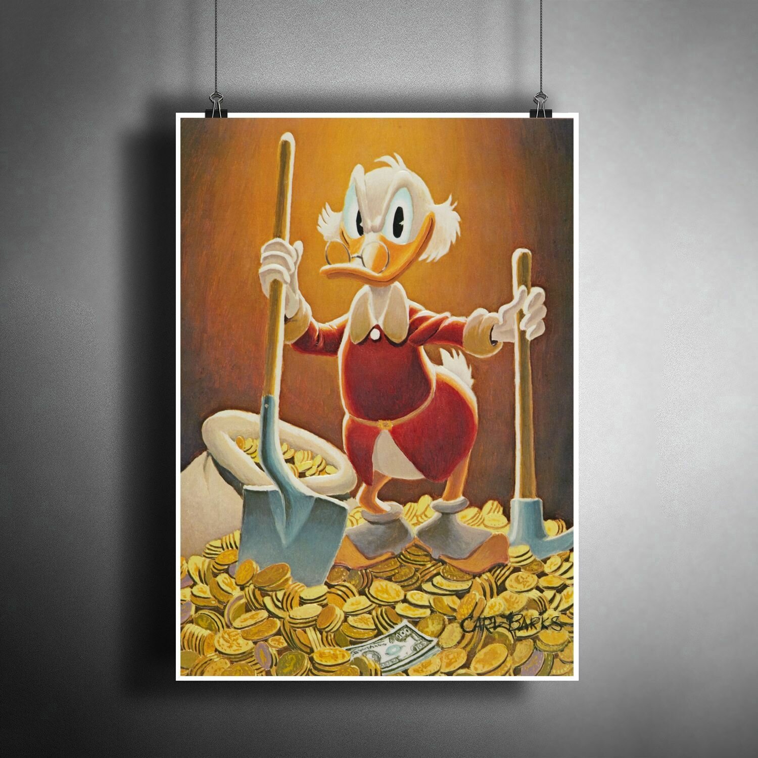 Постер плакат для интерьера "Duck Tales: Scrooge McDuck Утиные истории: Скрудж Макдак" / A3 (297 x 420 мм)