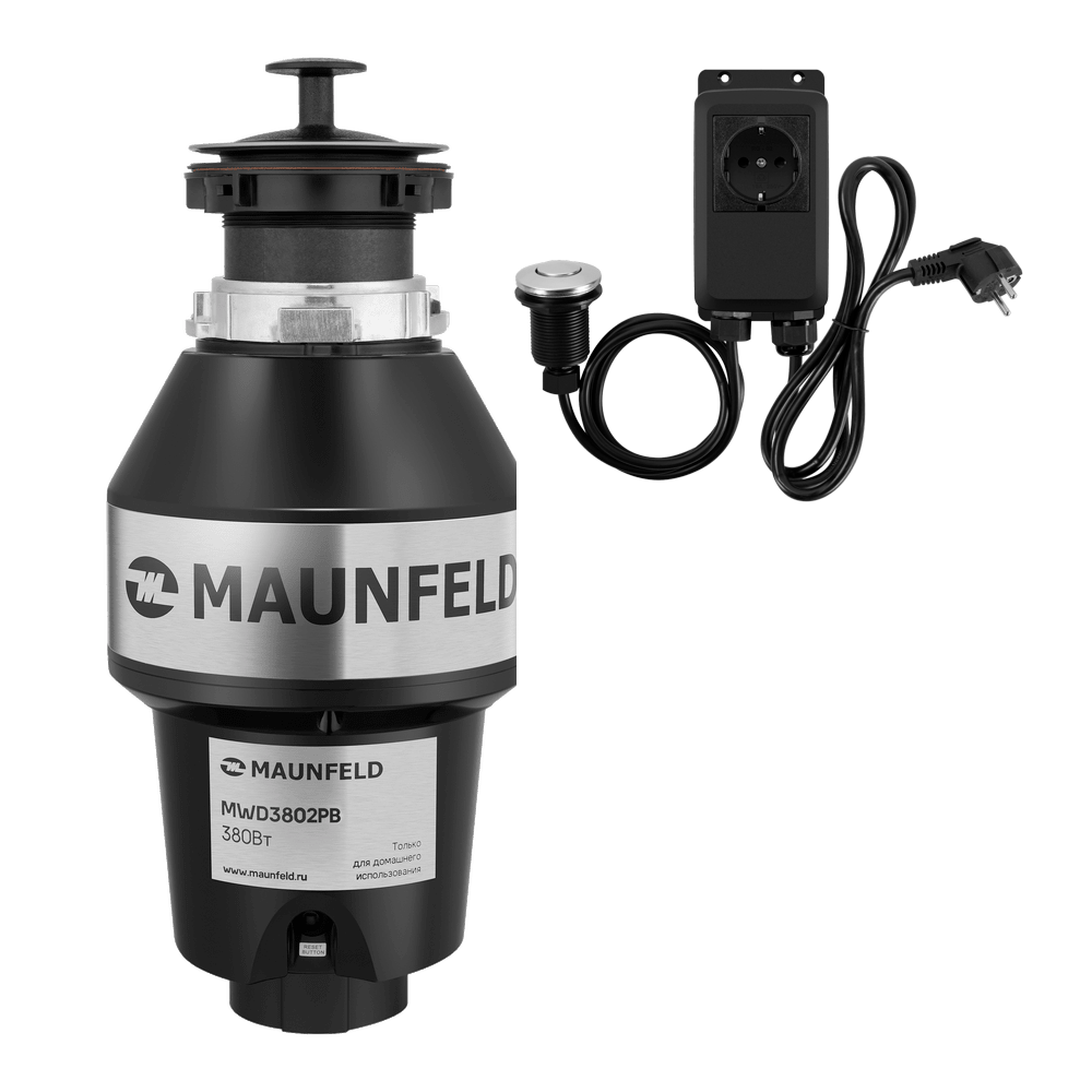 Измельчитель пищевых отходов с пневмокнопкой MAUNFELD MWD3802PB