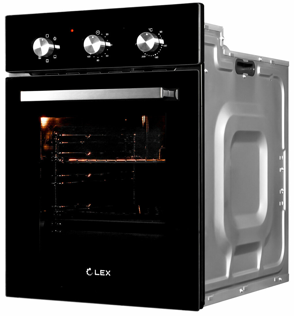 духовка электрическая LEX EDM4570BL 45см 55л 7 режимов черный - фото №4
