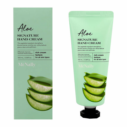 Mсnally~Успокаивающий крем для рук с экстрактом алоэ~Hand Cream Aloe Signature