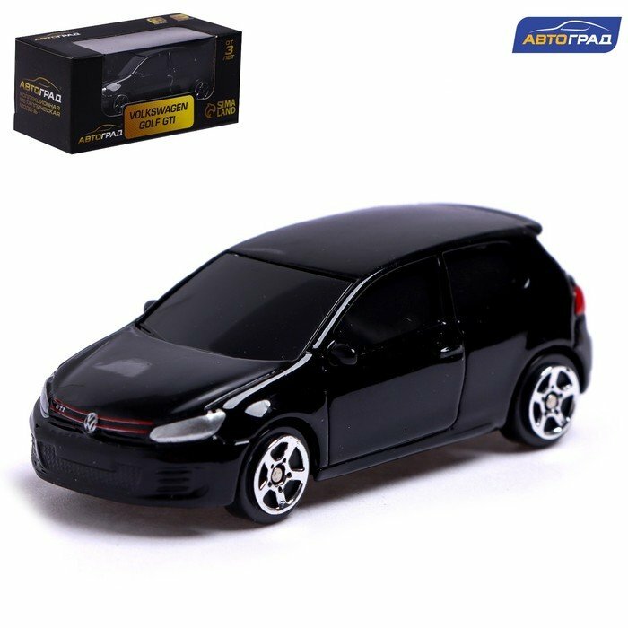 Машина металлическая VOLKSWAGEN GOLF GTI, 1:64, цвет чёрный (комплект из 7 шт)