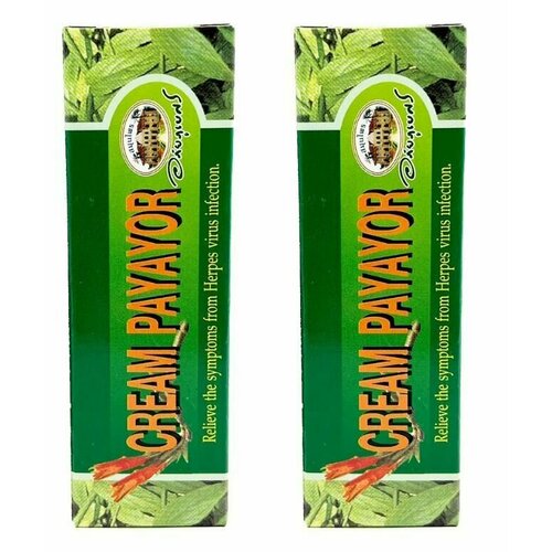 Крем от герпеса и аллергии Abhaibhubejhr, Cream Payayor, бактерицидный, 10 г, 2 уп.
