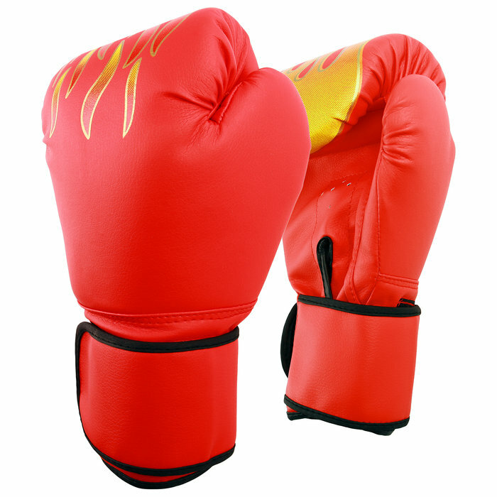 Перчатки боксёрские детские, красные, размер 6 oz (комплект из 2 шт)