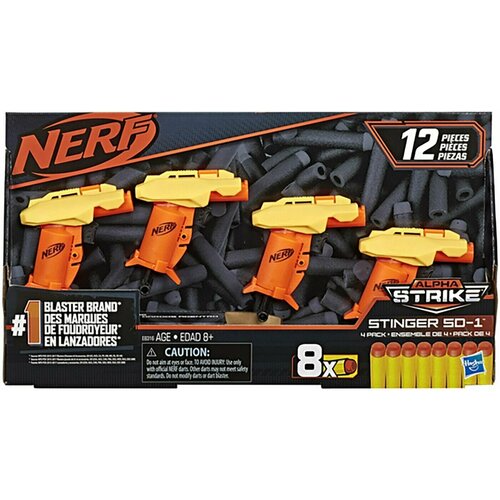 Nerf / Игровой набор Nerf Альфа Страйк Бластер Стингер SD-1 4PK E8316 2 шт набор игровой нерф альфа страйк стингер e8310