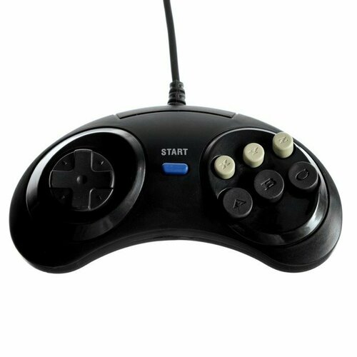 Геймпад для Sega 16-bit GP-100, 6 кнопок, 8 направлений, 9-Pin, чёрный (комплект из 3 шт)