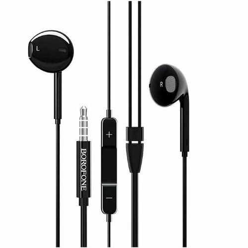 Наушники Borofone BM30 вкладыши микрофон Jack 35 мм кабель 12 м чёрные комплект из 6 шт 2475₽