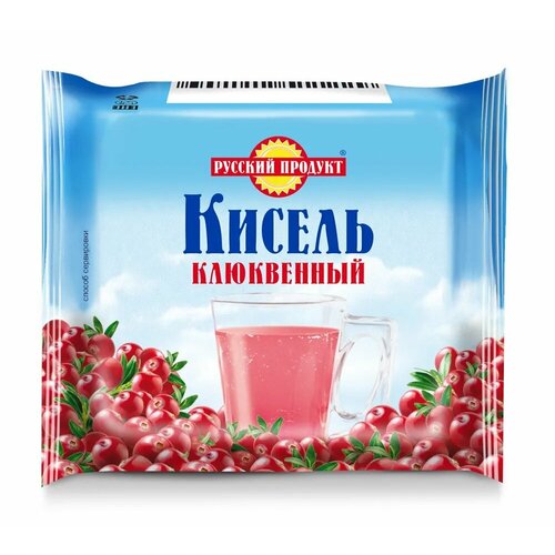 Кисель брикет Русский Продукт "Клюквенный" 190 гр / 5 упаковок в шоубоксе