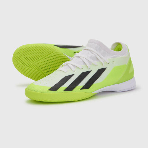 Футзалки adidas, размер 39 RU (25 см стопа), белый, зеленый футзалки детские adidas nemeziz 19 3 in ef8304
