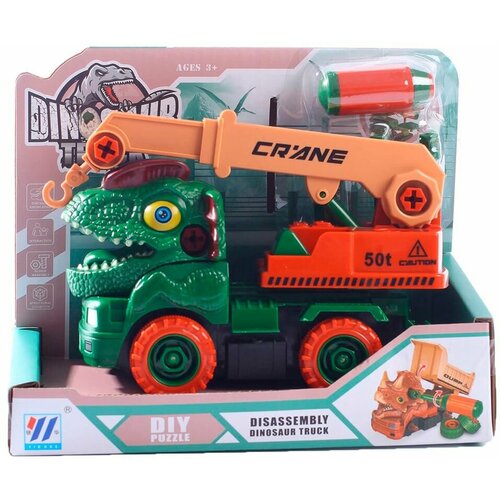 Машинка конструктор Limei Динозавр Подъемный кран мультитул в комплекте х2шт