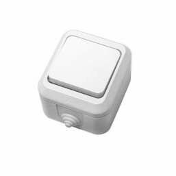 Выключатель 1-кл. ОП 10А IP44 п/герм. бел. Makel 18300(2 шт.)