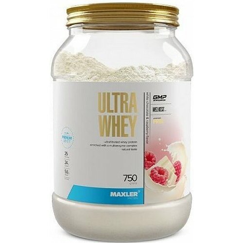 фото Протеин сывороточный maxler ultra whey (750 г) белый шоколад-малина