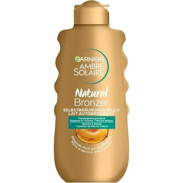 Лосьон автозагар Garnier Ambre Solaire натуральный с абрикосовым маслом 200 мл ( Из Финляндии )