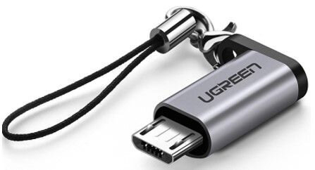 Адаптер Ugreen US282 USB-C - microUSB, серый