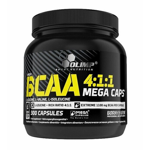 Olimp Sport Nutrition BCAA 4:1:1 Mega Caps (300 кап) olimp anabolic amino 9000 mega tabs аминокислоты 300 таблеток
