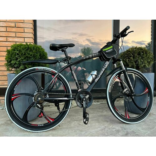 Велосипед Richiesto 26 для подростковвзрослых на литых дисках черный 19 21 скорость 2550000₽