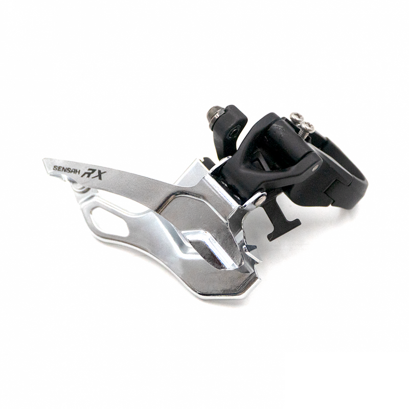 фото Передний переключатель, SENSAH RX 10, верхний хомут 2X10 Ø31.8/34.9, чёрный, DUAL PULL 66-69 Shimano