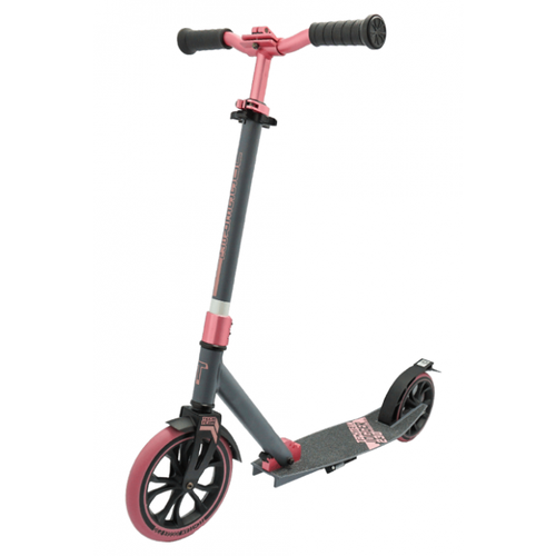 фото Самокат tt городской jogger 230 (колеса 230/200 мм рама alu) складной black/pink tech team