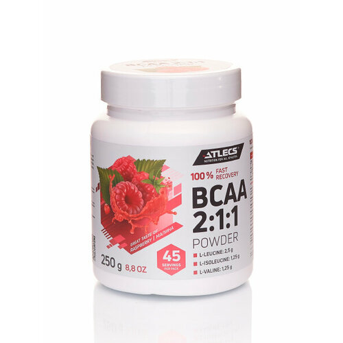 Atlecs BCAA 2.1.1, 250 g, (нейтральный) atlecs bcaa 2 1 1 500 g арбуз