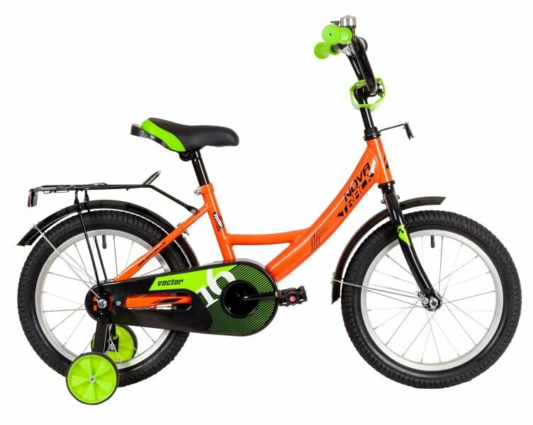 Велосипед 16" Novatrack Vector, цвет оранжевый 10323026 .