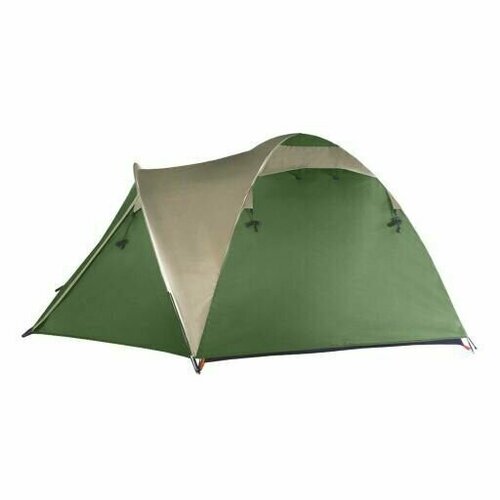 двухслойная четырехместная палатка btrace canio 4 с двумя входами зеленый бежевый Палатка Canio 4 BTrace (Зеленый/Бежевый)