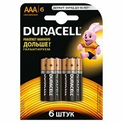 Duracell Батарейка LR03-6BL BASIC 6 60 33840 6 шт. в уп-ке