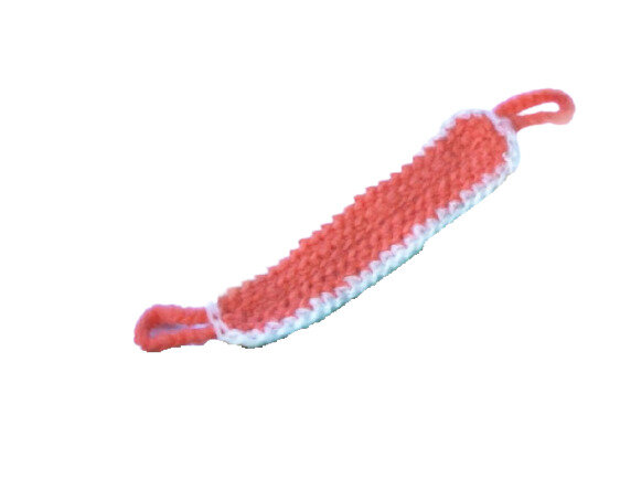 Мочалка вязанная из лески  размер 55х12