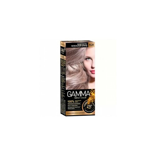 Крем-краска для волос GAMMA Perfect color 9.31 золотисто-пепельный блонд краска для волос schwarzkopf perfect mousse 910 пепельный блонд 92 5 мл