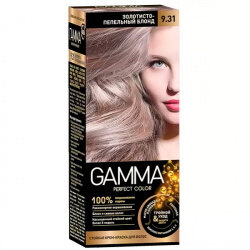 Крем-краска для волос GAMMA Perfect color 9.31 золотисто-пепельный блонд