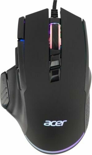 Мышь Acer OMW180 ZL. MCEEE.00S USB, 6400dpi, 9 кнопок, оптическая, черная, с подсветкой