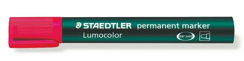 Маркер перманентный Staedtler Lumocolor, круглый, 2 мм, красный