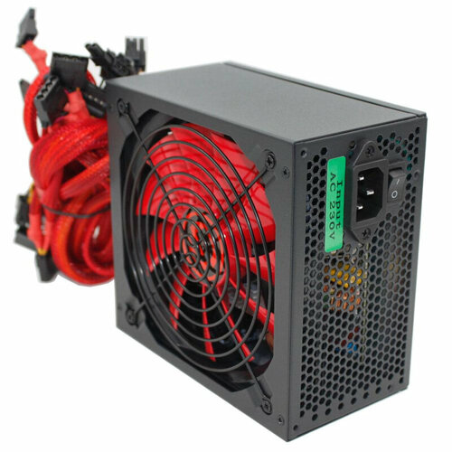 блок питания ginzzu mc600 14cm 600 вт Блок питания Ginzzu 800W (PC800) ATX,14CM(Red) 80+, APFC,20+4p, CPU(4+4)