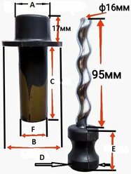 Ремкомплект Гидроагрегат шнек рабочий винт в обойме для винтовых насосов