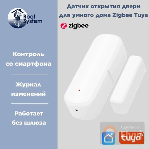 Датчик закрытия окон и дверей Zigbee Tuya, с дистанционным контролем в приложении Smart Life