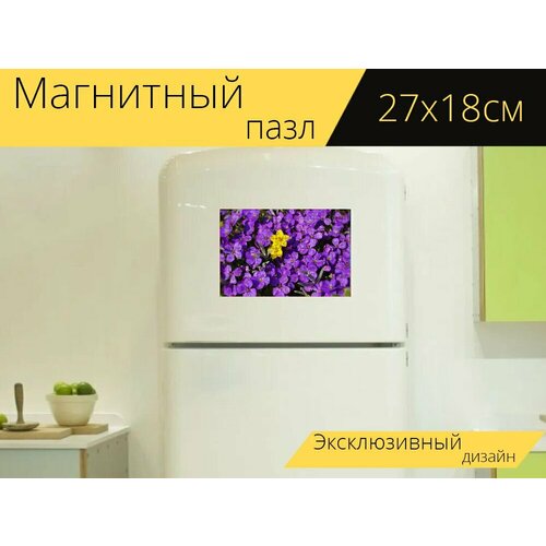 Магнитный пазл Цветок, растения, сад камней на холодильник 27 x 18 см. магнитный пазл цветок растения сад на холодильник 27 x 18 см