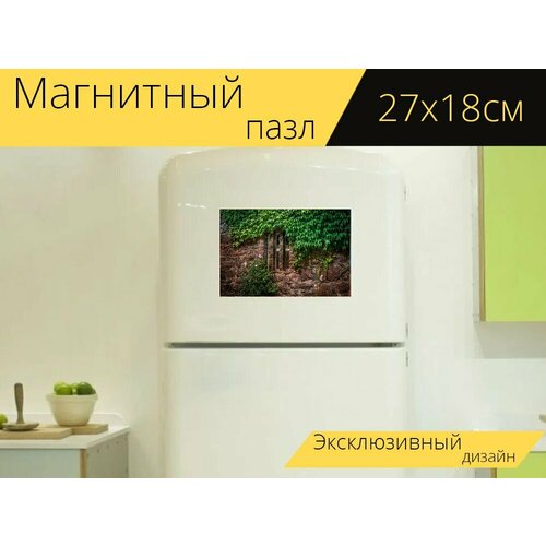 Магнитный пазл Окно, фасад, архитектура на холодильник 27 x 18 см. магнитный пазл архитектура красочный фасад дома на холодильник 27 x 18 см