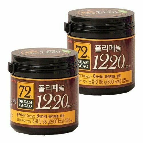 Горький шоколад в кубиках Dream Cacao 72% Lotte, 86 г х 2 шт