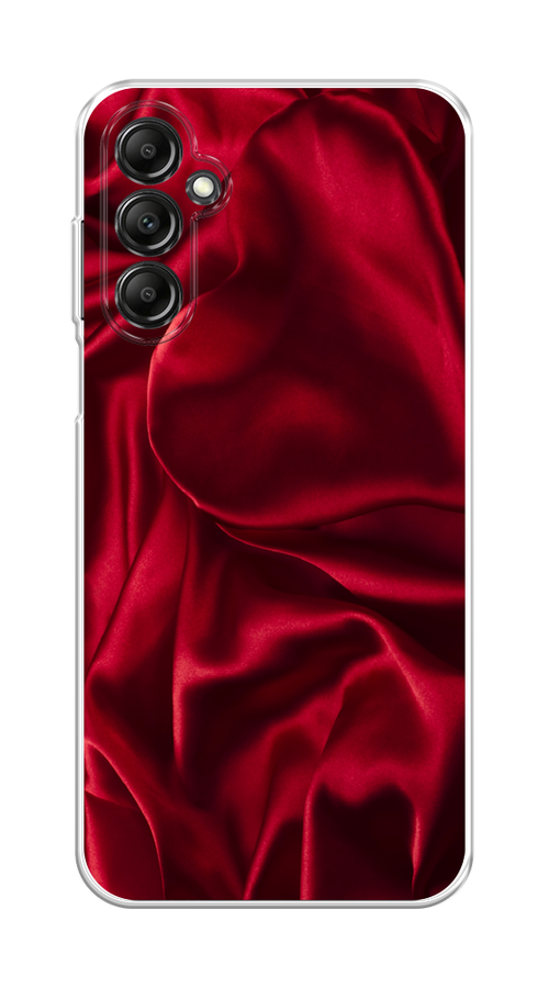 Силиконовый чехол на Samsung Galaxy A15 / Самсунг А15 Текстура красный шелк
