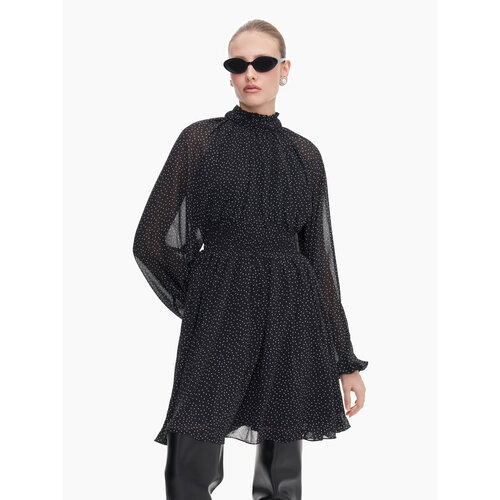 фото Платье toptop, размер m/l, черный, белый