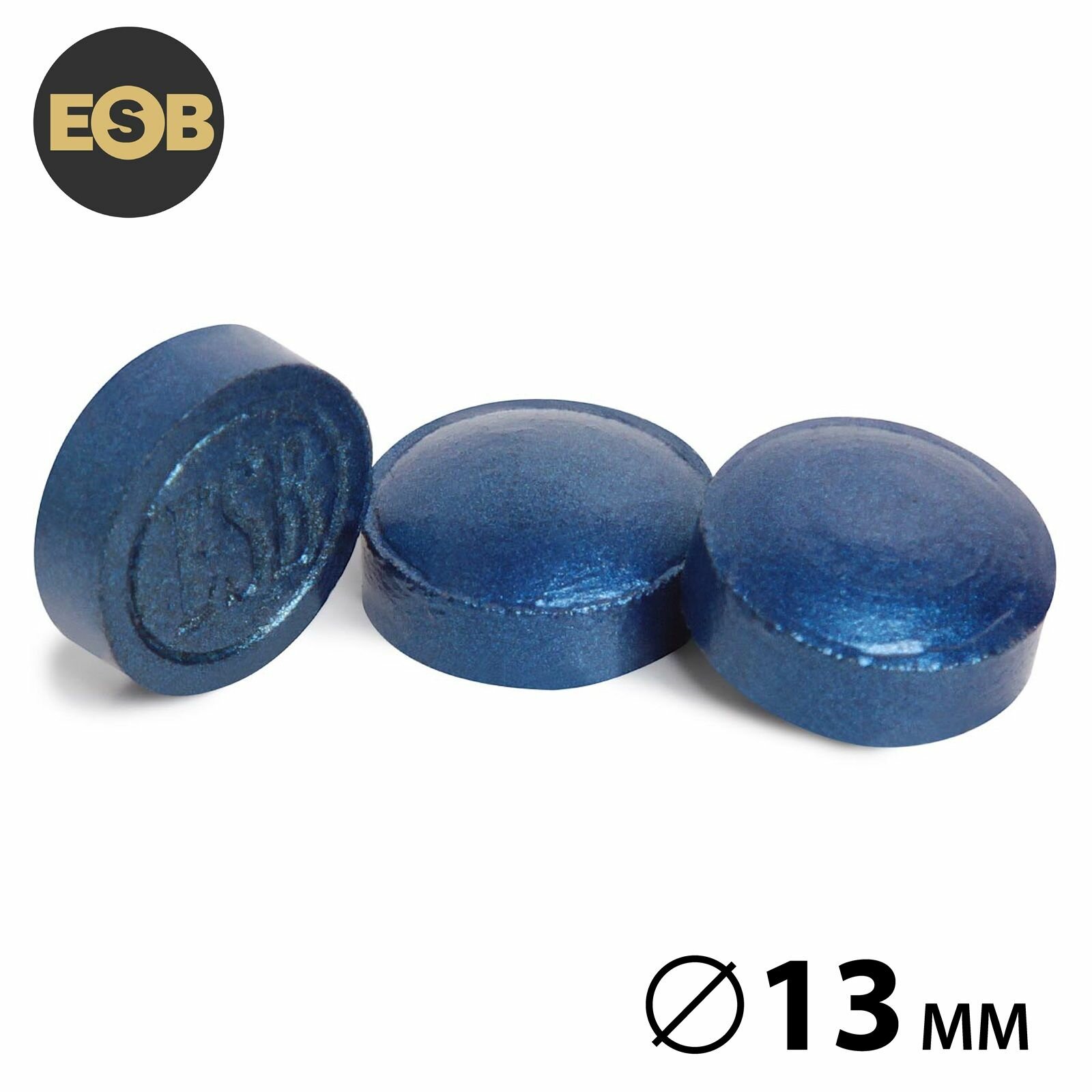 Наклейка для кия ESB Pro синяя 13 мм Medium, прессованная, 1шт.