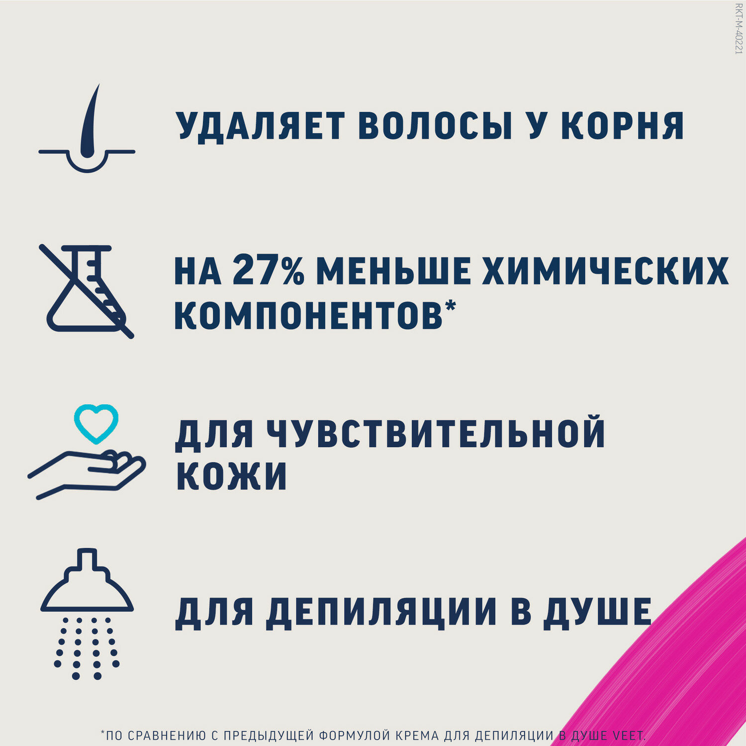 Крем для депиляции в душе Veet для чувствительной кожи 150мл RECKITT BENCKISER - фото №6