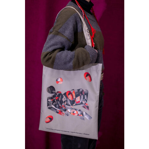 фото Сумка шоппер , фактура зернистая, мультиколор глобал арт