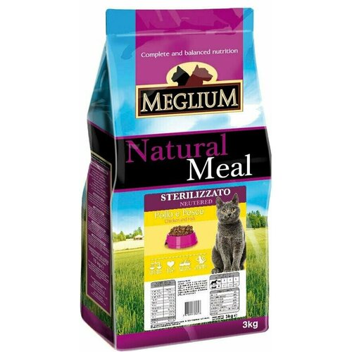 Meglium / Сухой корм для стерилизованных кошек Meglium Neutered Курица и Рыба 3кг 1 шт