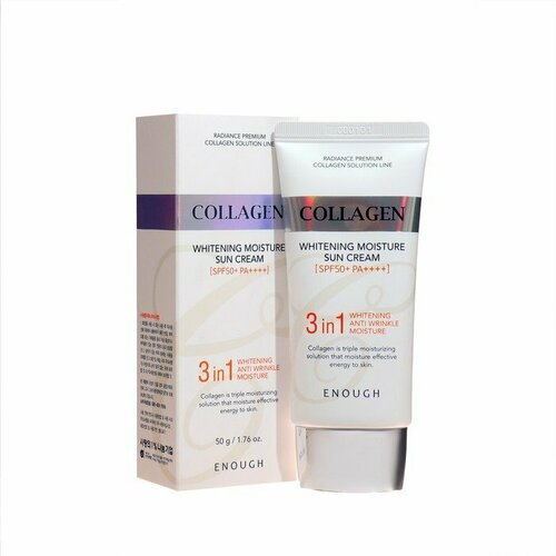 Солнцезащитный крем для лица 3 в 1 ENOUGH Collagen SPF50, 50 мл (комплект из 3 шт)
