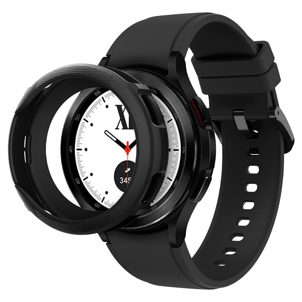Чехол SPIGEN для Galaxy Watch 4 Classic (42mm) - Liquid Air - Черный - ACS03141 — фото 6
