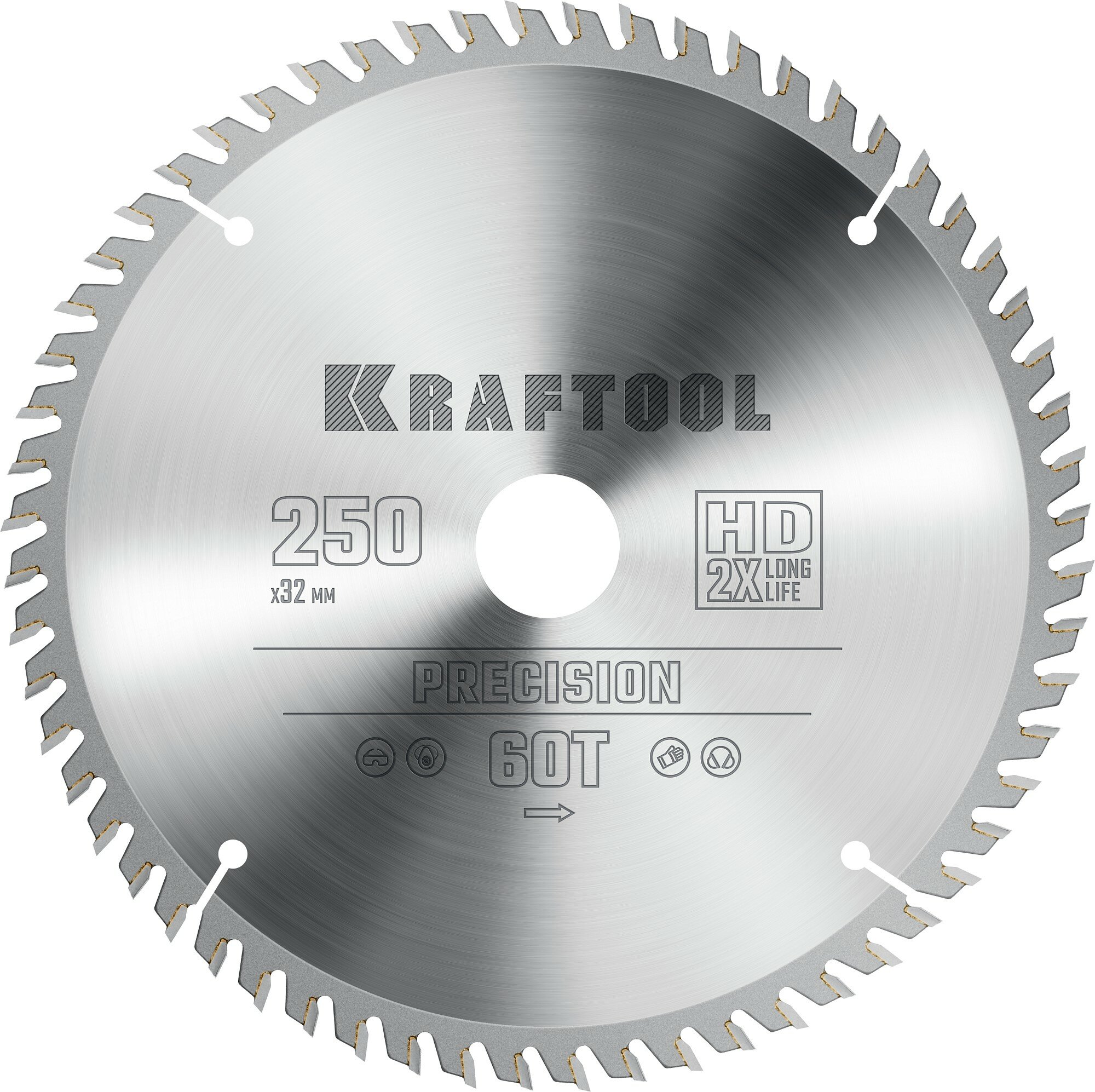 KRAFTOOL PRECISION 250х32мм 60Т диск пильный по дереву