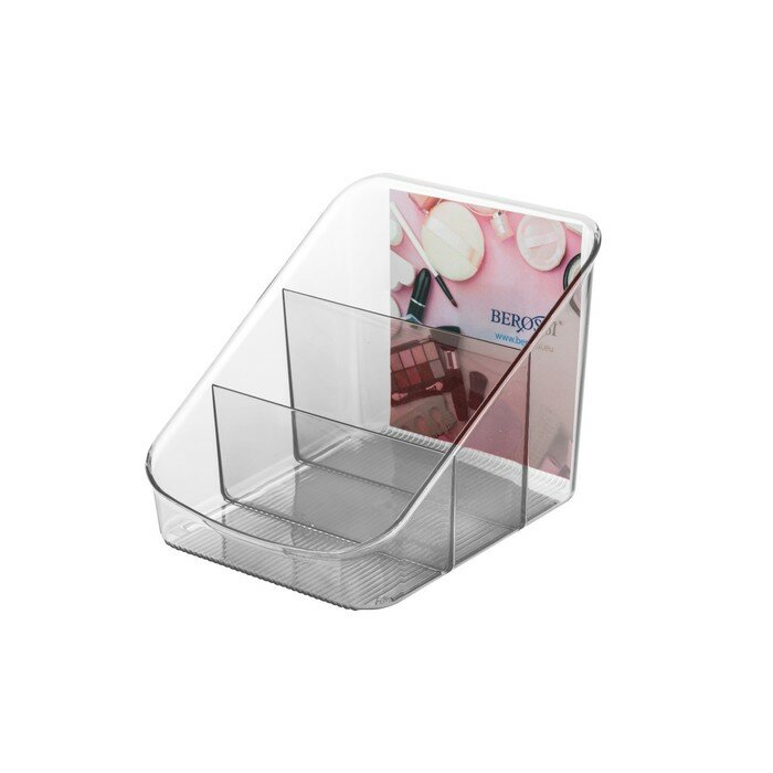 фото Органайзер для хранения косметических принадлежностей «Eva», 15,8 × 14,9 см, цвет прозрачный
